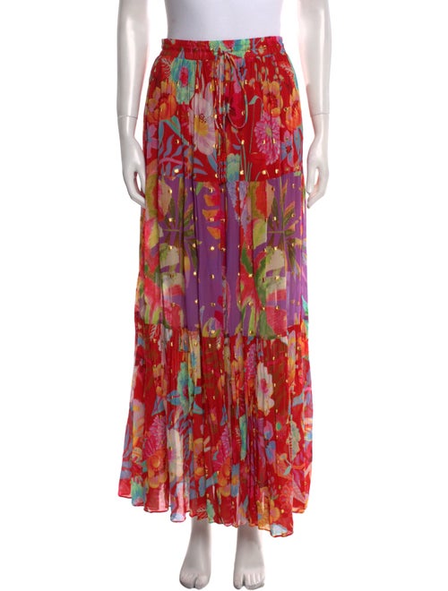 Farm Rio Floral Print Long Skirt