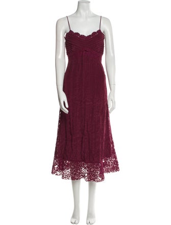 Farm Rio Silk Midi Length Dress