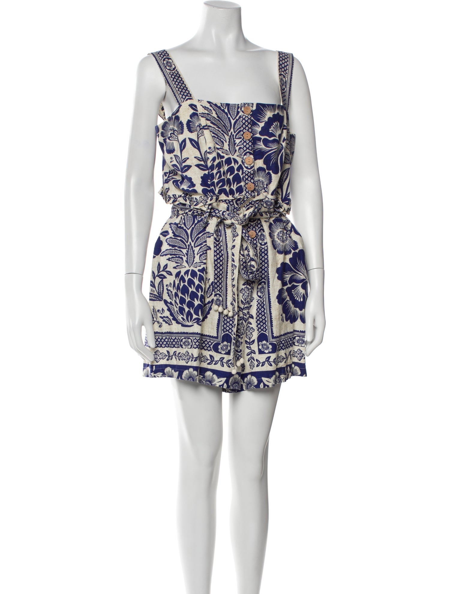 Farm Rio Linen Printed Romper