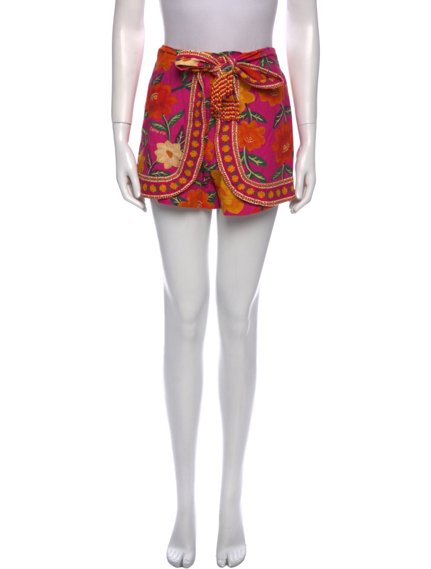 Farm Rio Floral Print Mini Shorts