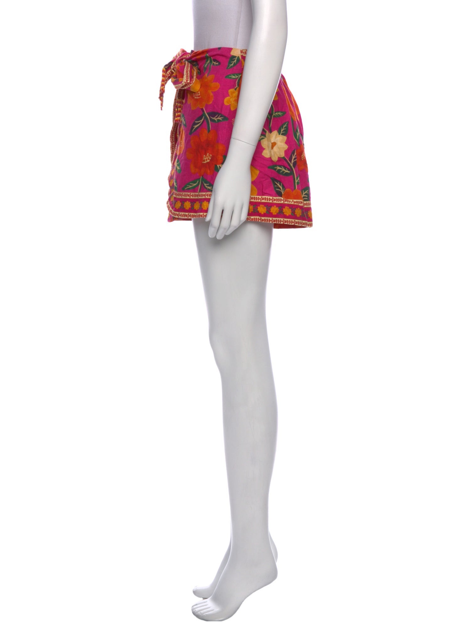 Farm Rio Floral Print Mini Shorts