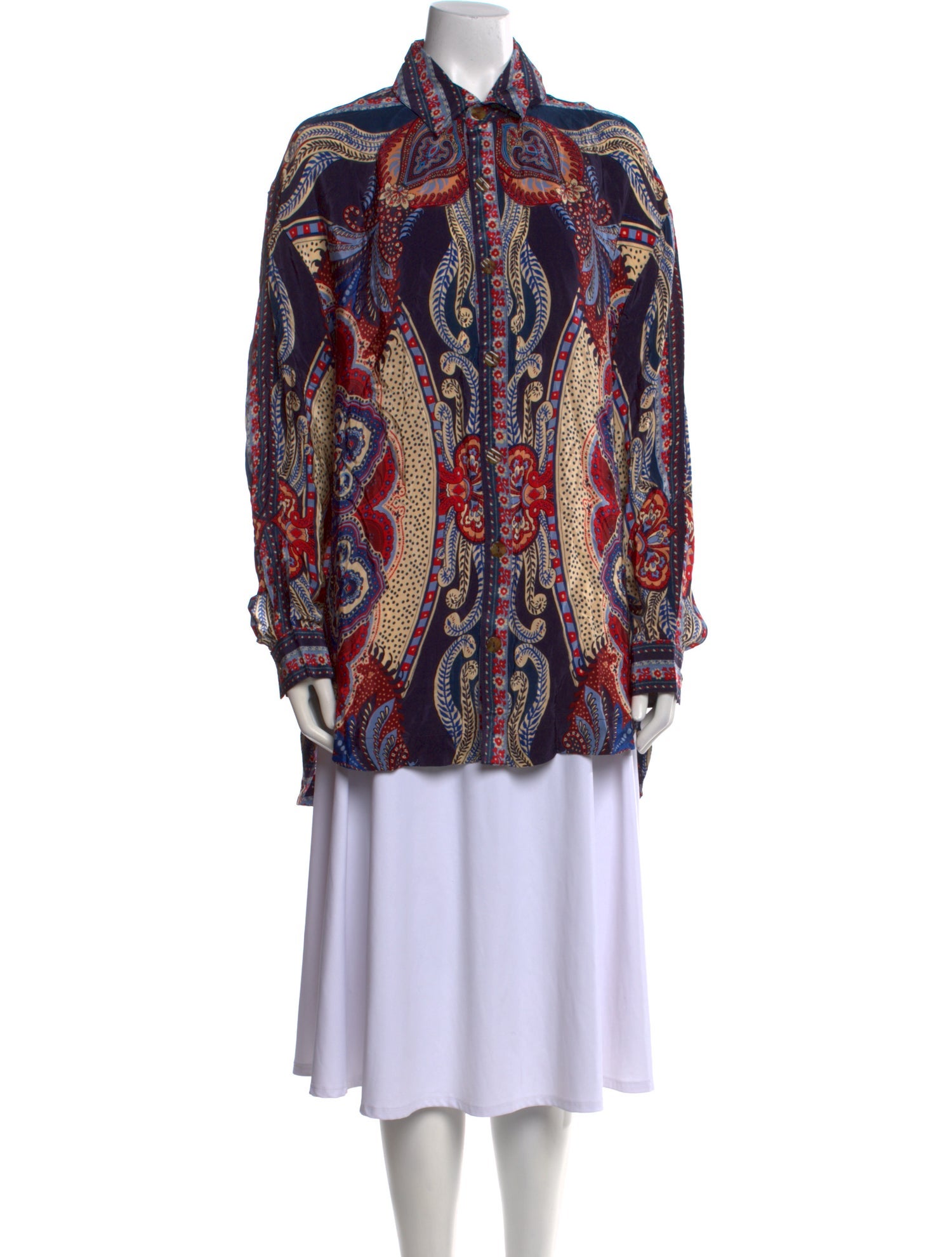 Farm Rio Paisley Print Mock Neck Tunic w/ Tags