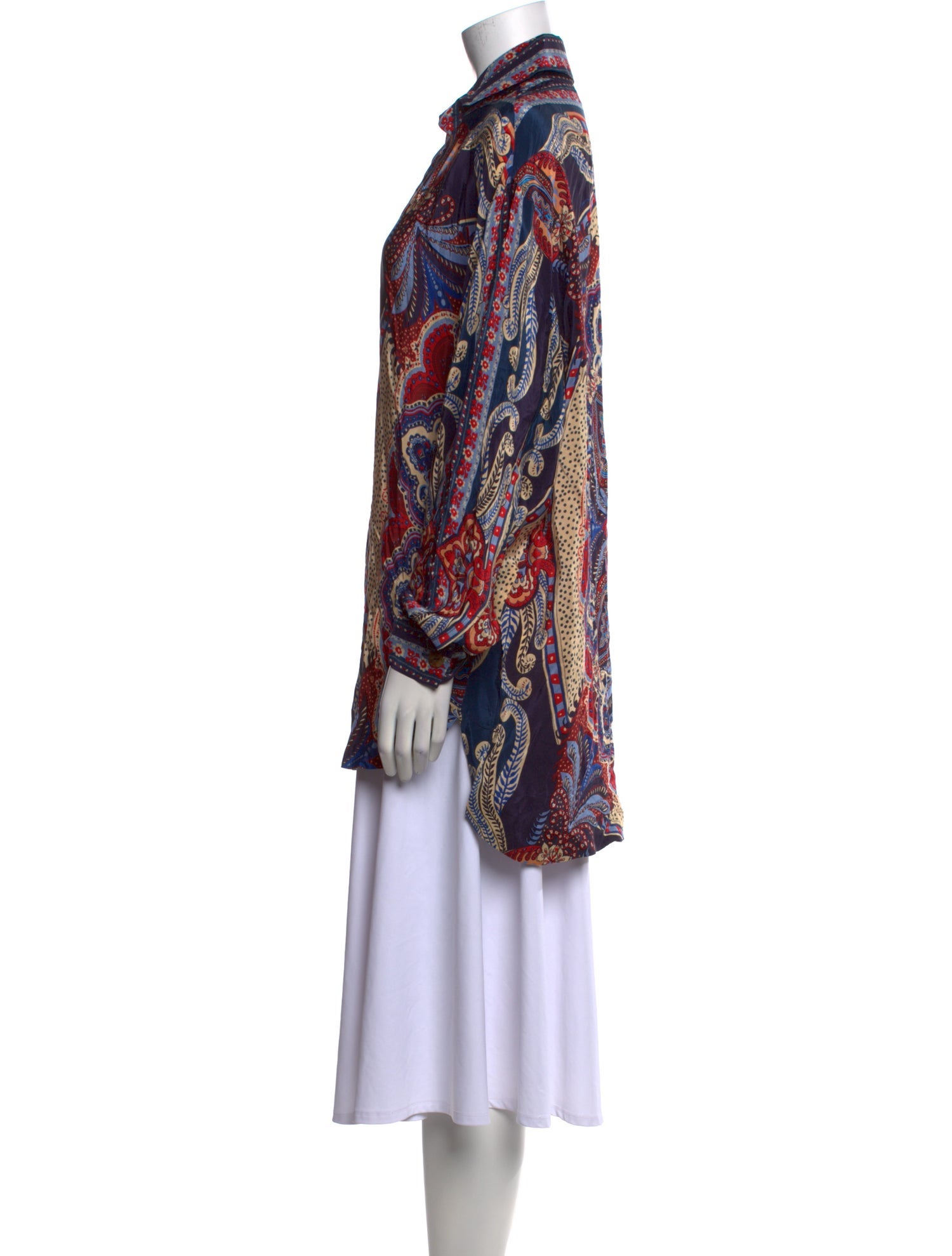 Farm Rio Paisley Print Mock Neck Tunic w/ Tags