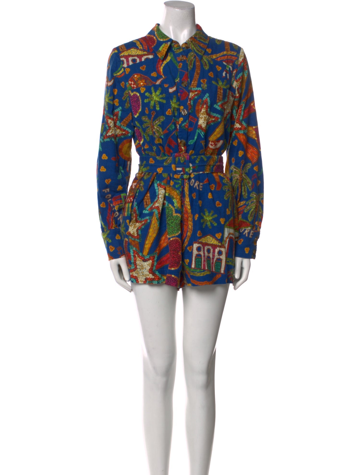 Farm Rio Linen Printed Romper