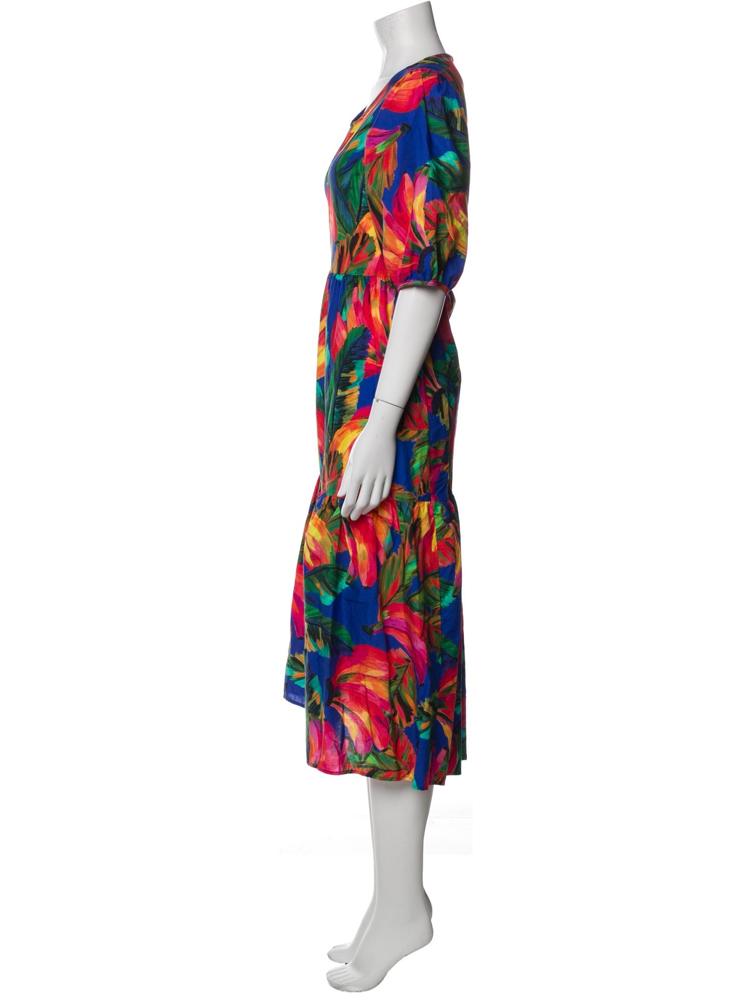 Farm Rio Floral Print Midi Length Dress