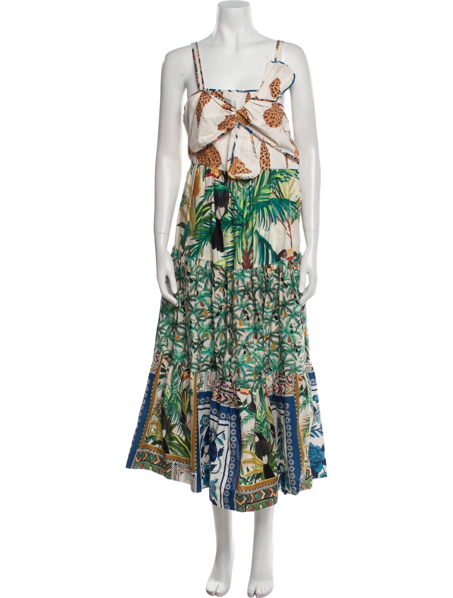 Farm Rio Floral Print Long Dress
