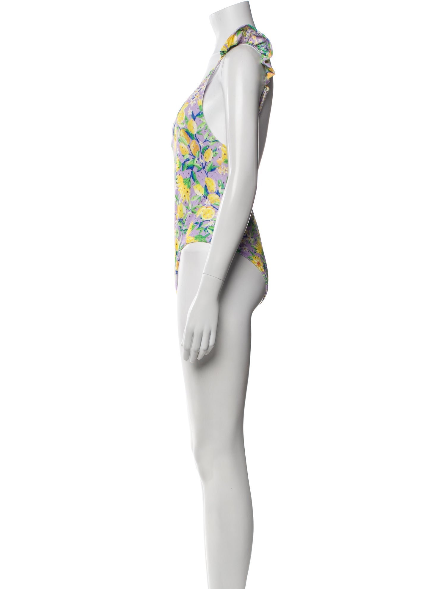 Farm Rio Printed Ruffle Embellishment One-Piece w/ Tags