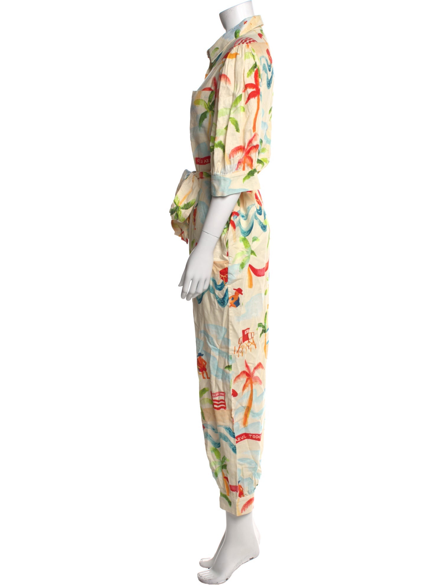 Farm Rio Linen Printed Jumpsuit