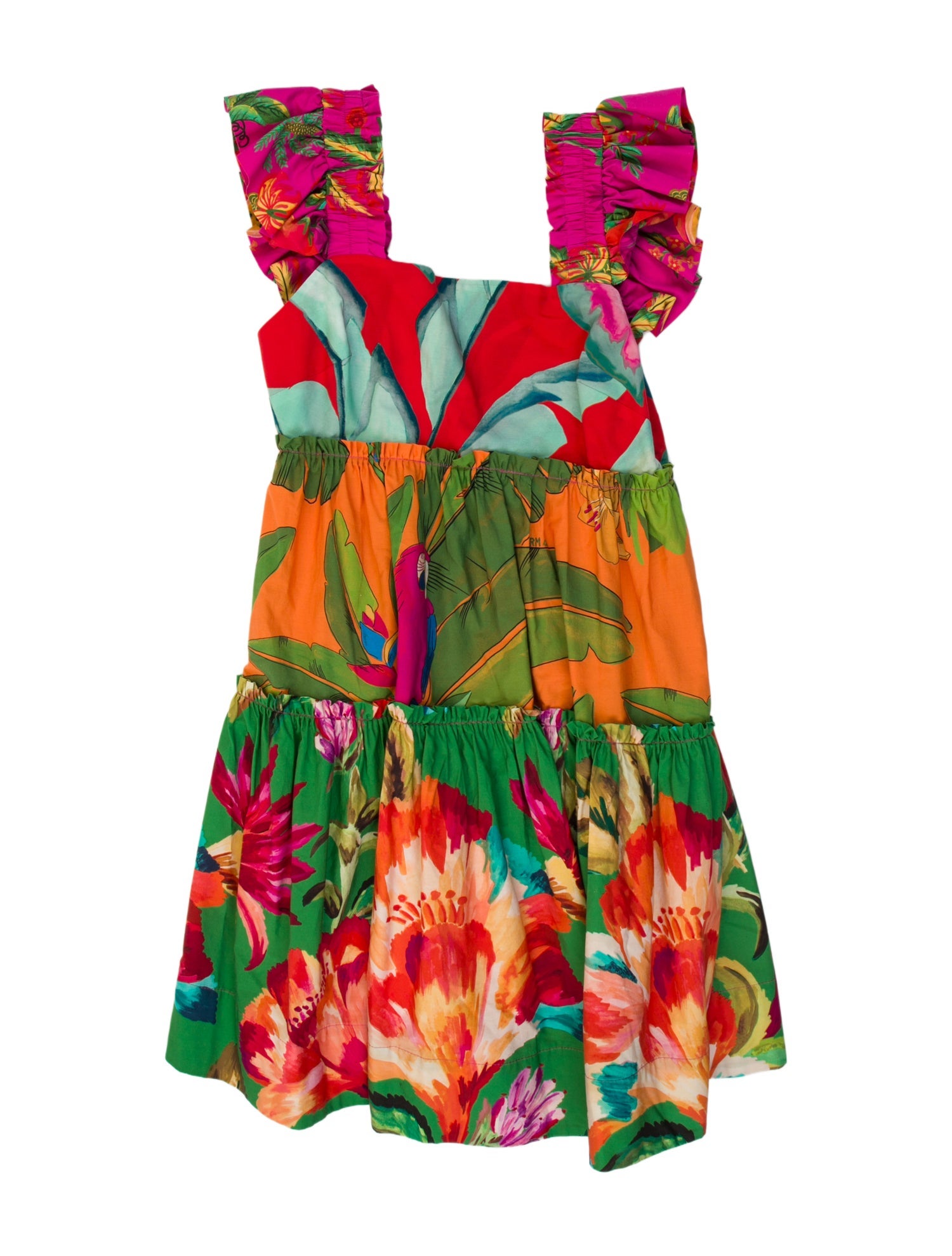 Farm Rio Floral Print Mini Dress
