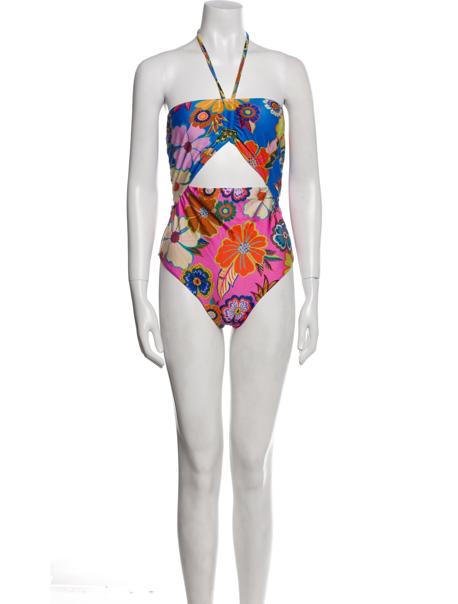 Farm Rio Printed Cutout Accent One-Piece w/ Tags