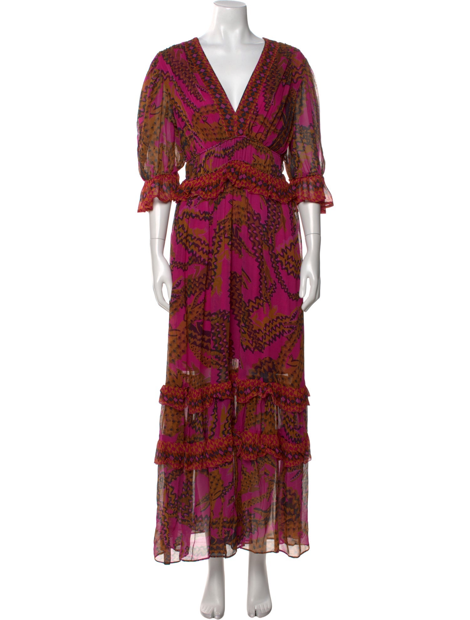 Farm Rio Printed Long Dress w/ Tags