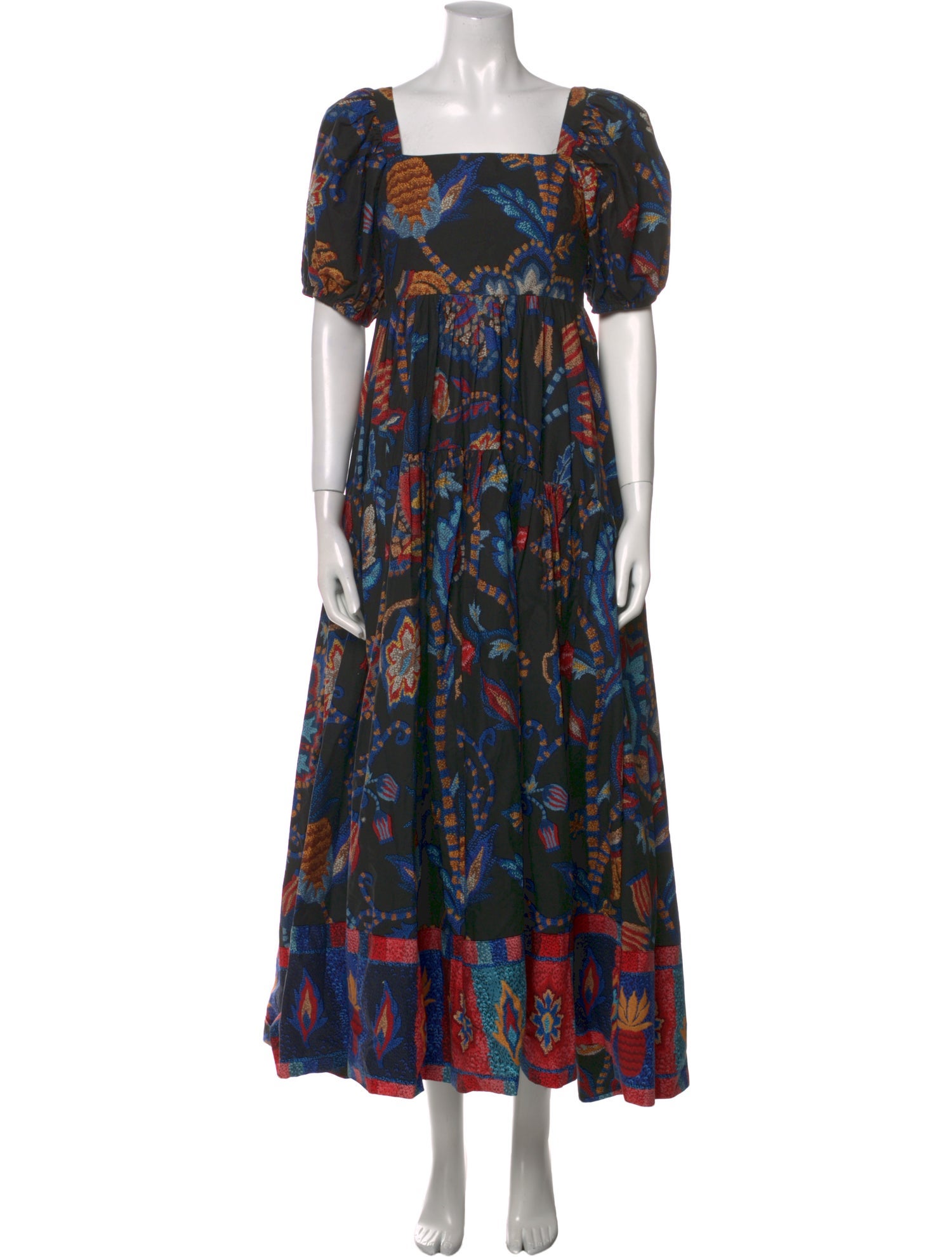 Farm Rio Floral Print Long Dress