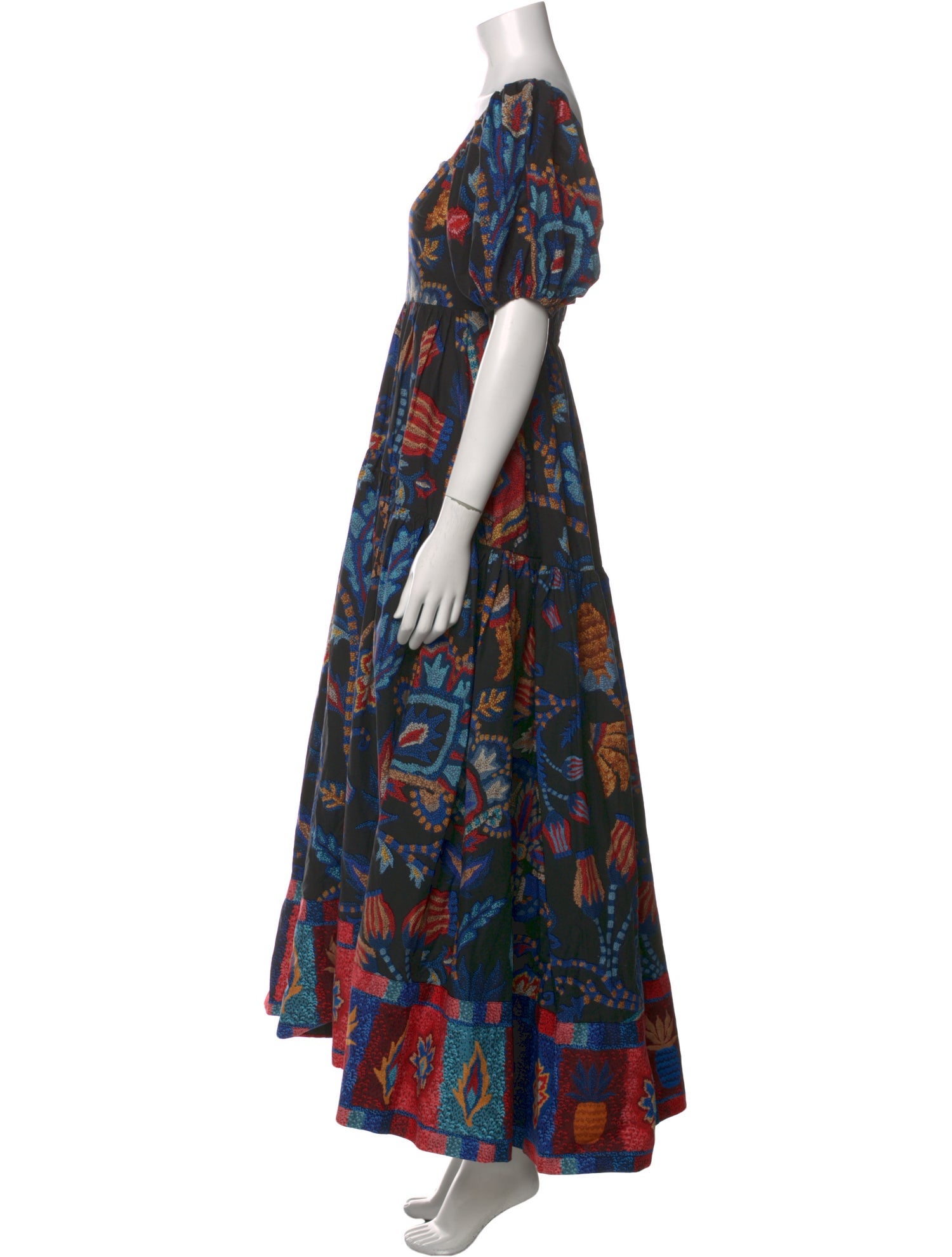 Farm Rio Floral Print Long Dress