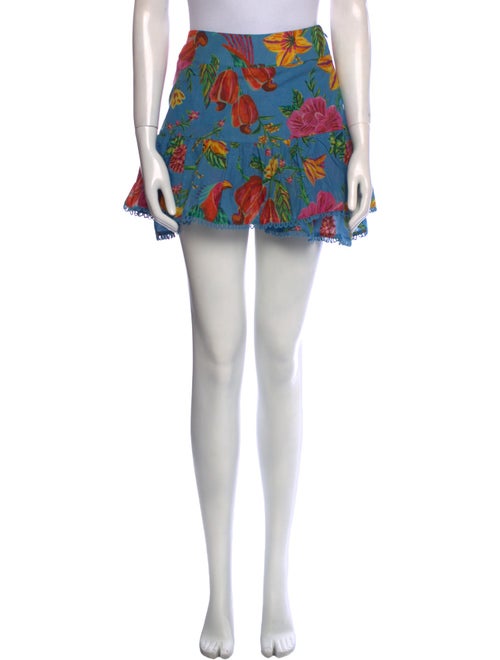 Farm Rio Floral Print Mini Skirt