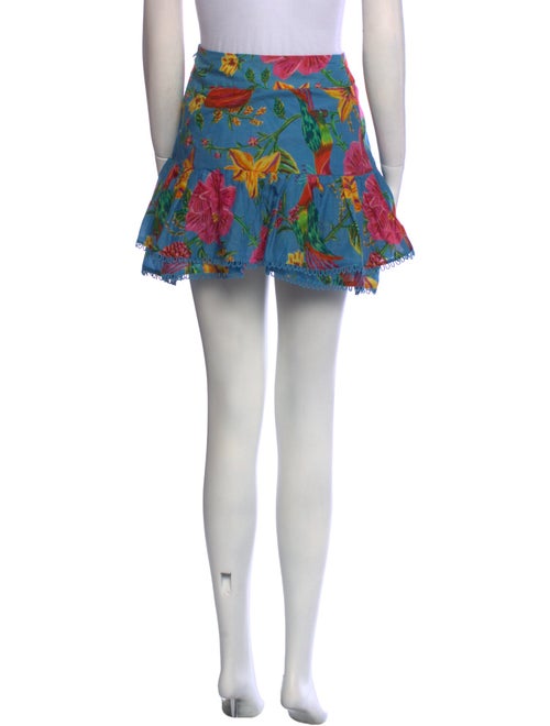 Farm Rio Floral Print Mini Skirt