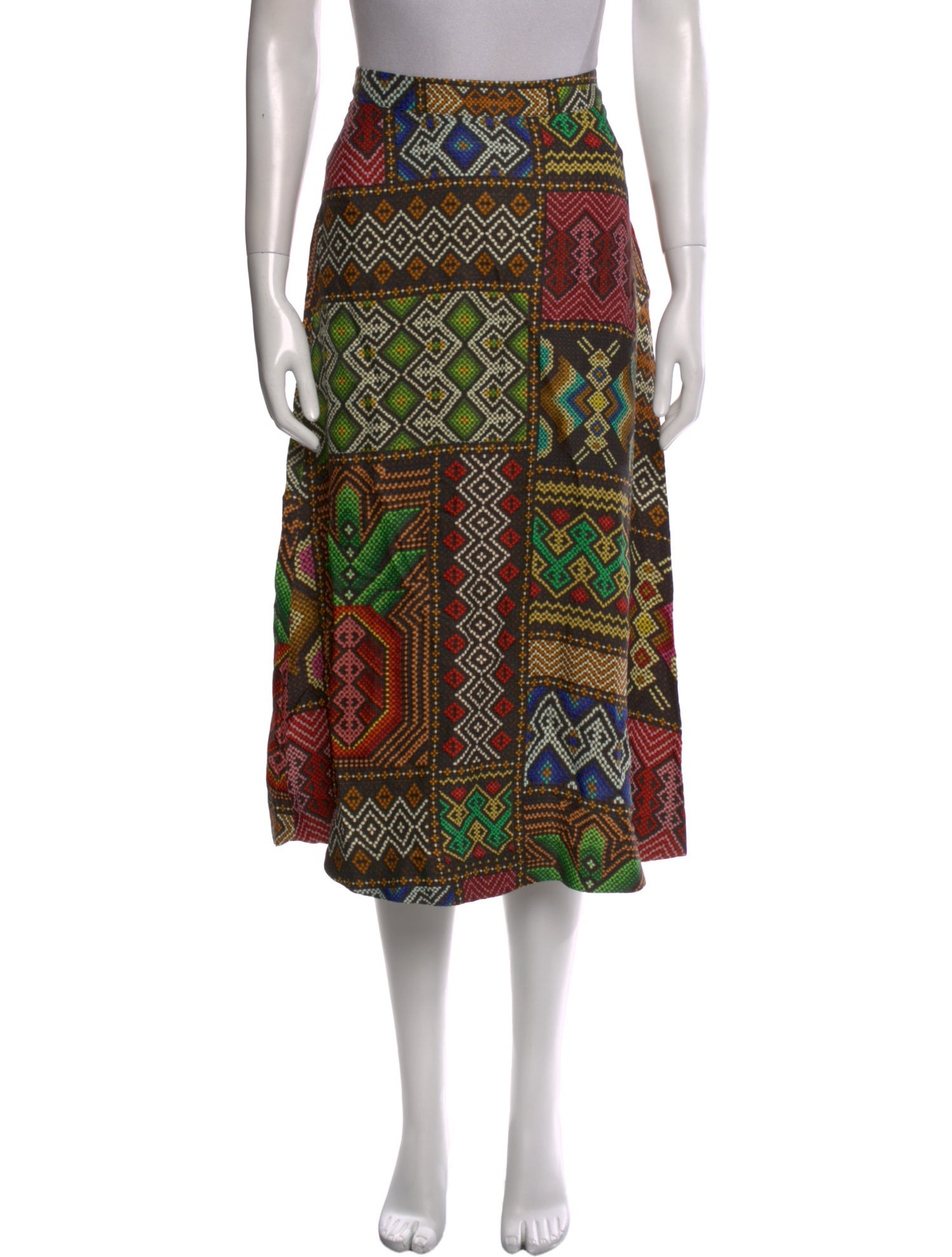 Farm Rio Printed Midi Length Skirt