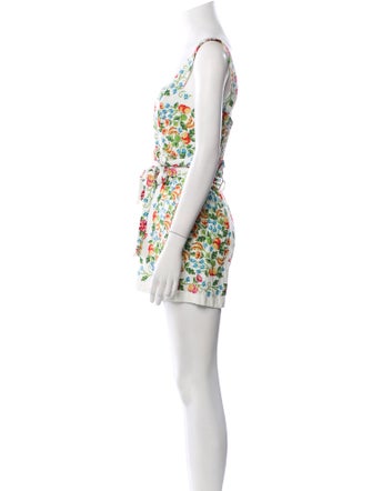 Farm Rio Linen Floral Print Romper