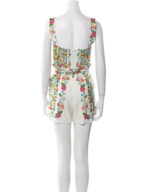 Farm Rio Linen Floral Print Romper