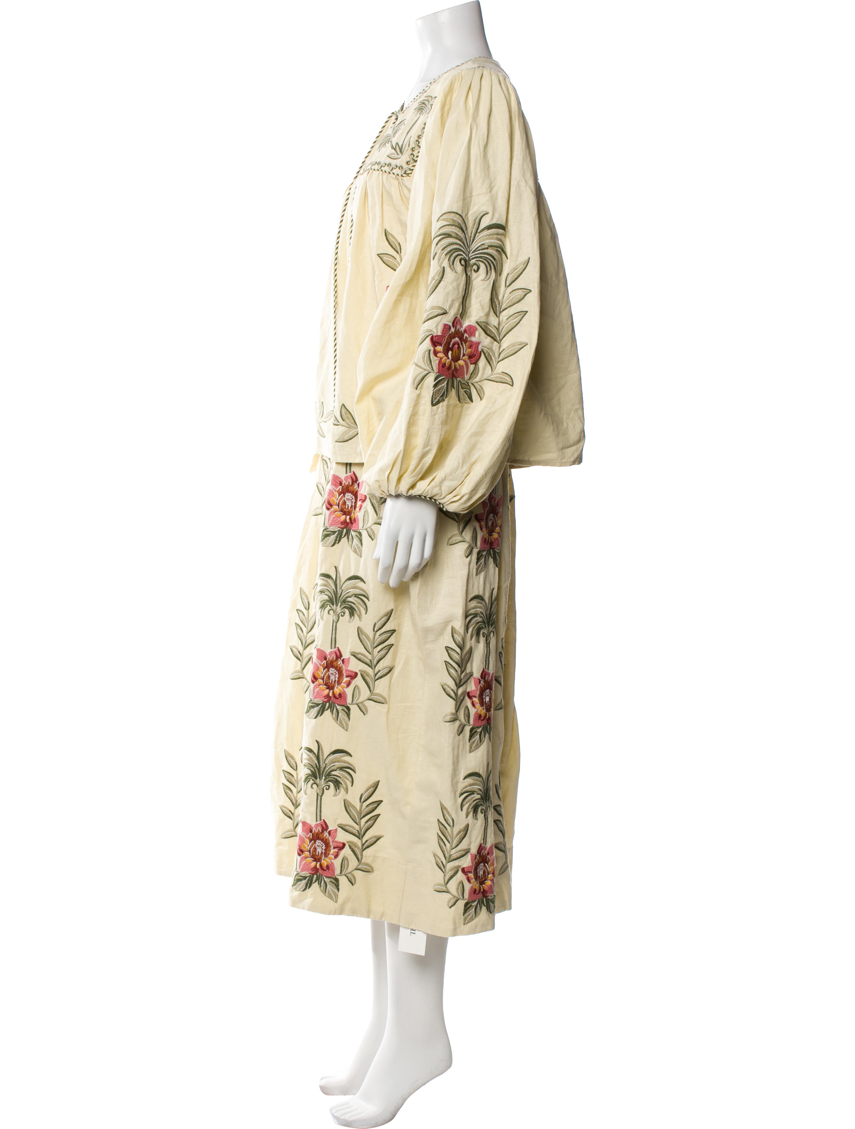 Farm Rio Printed Tassel Accents Skirt Set