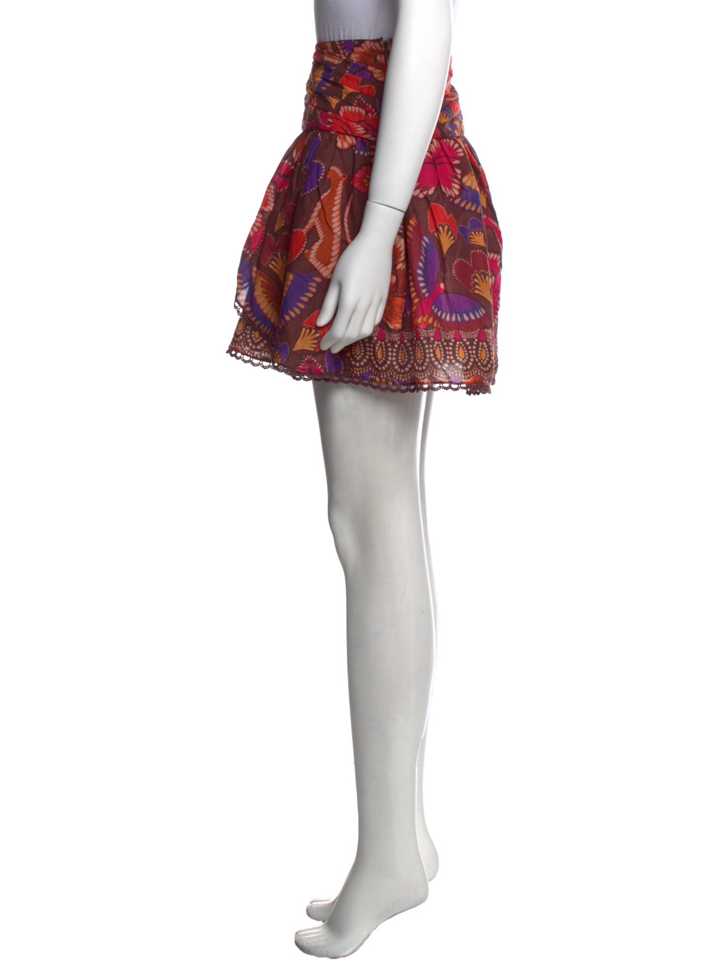 Farm Rio Floral Print Mini Skirt