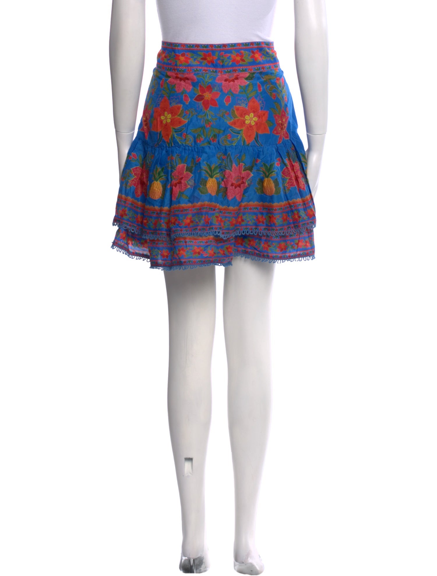 Farm Rio Floral Print Mini Skirt