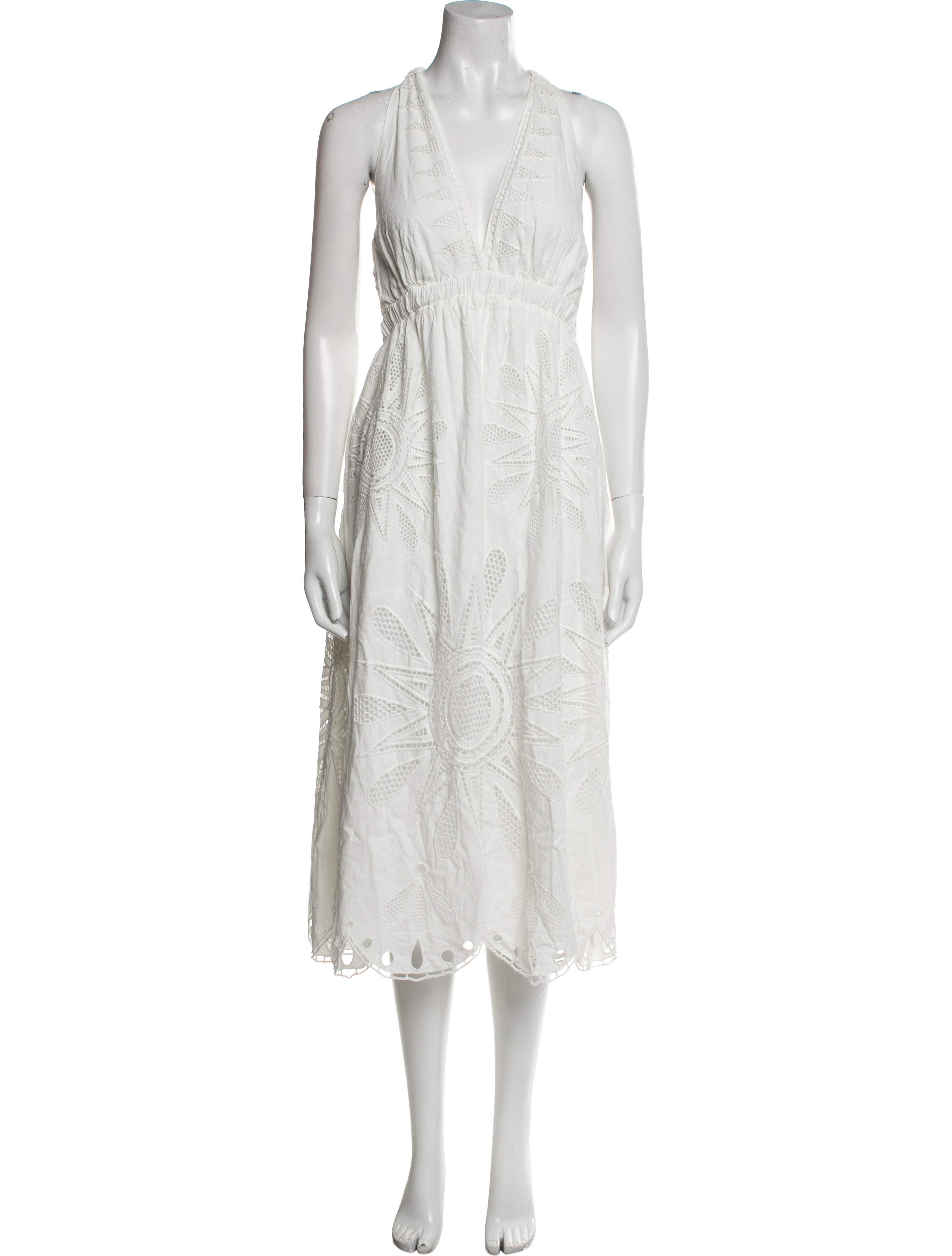 Farm Rio Linen Midi Length Dress