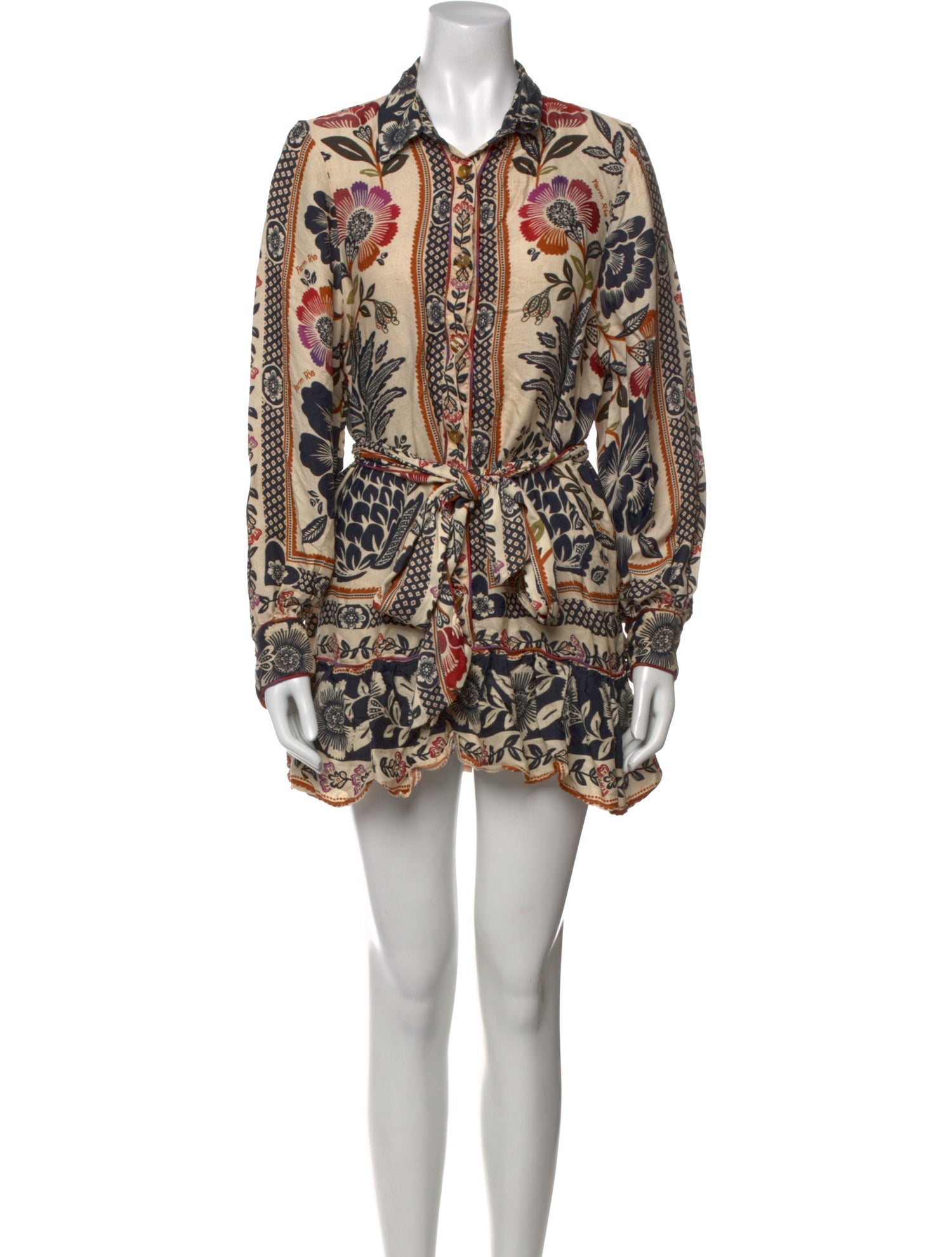 Farm Rio Floral Print Mini Dress