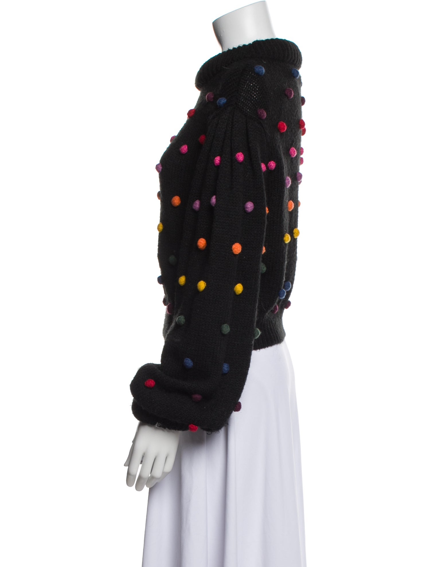 Farm Rio Nylon Polka Dot Print Sweater