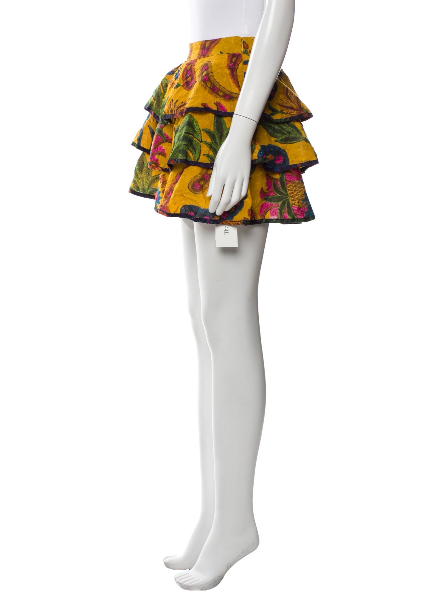 Farm Rio Floral Print Mini Skirt