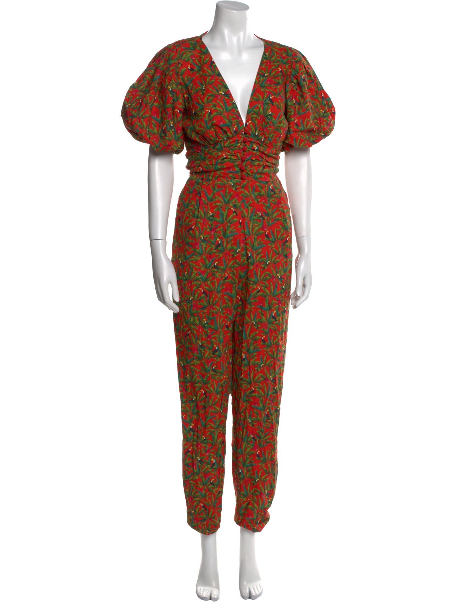 Farm Rio Linen Printed Jumpsuit w/ Tags