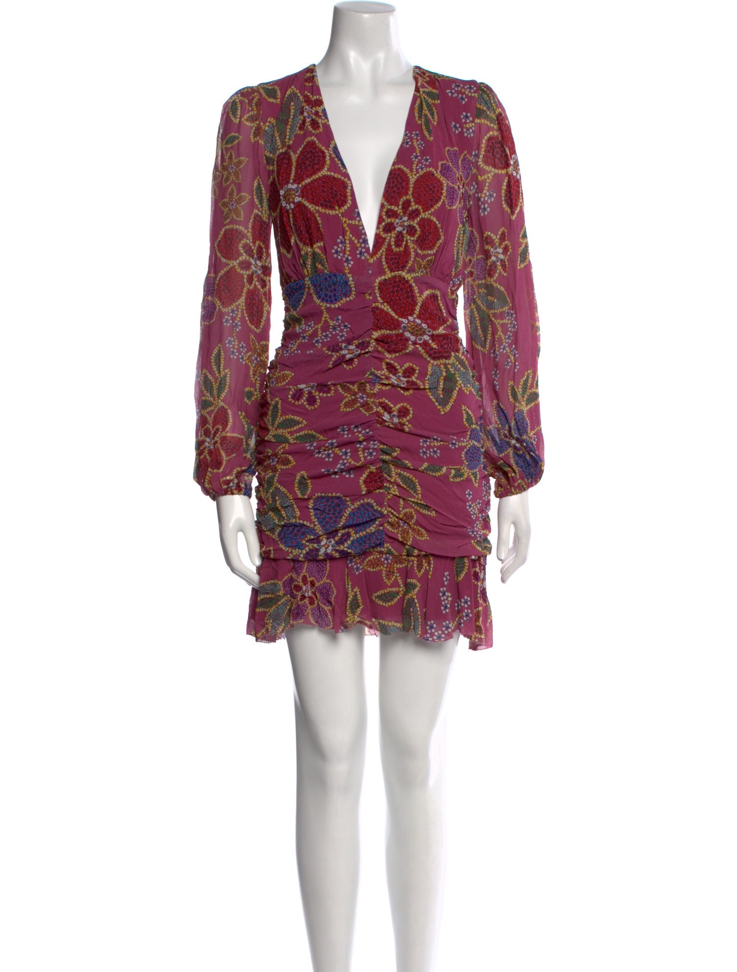 Farm Rio Floral Print Mini Dress