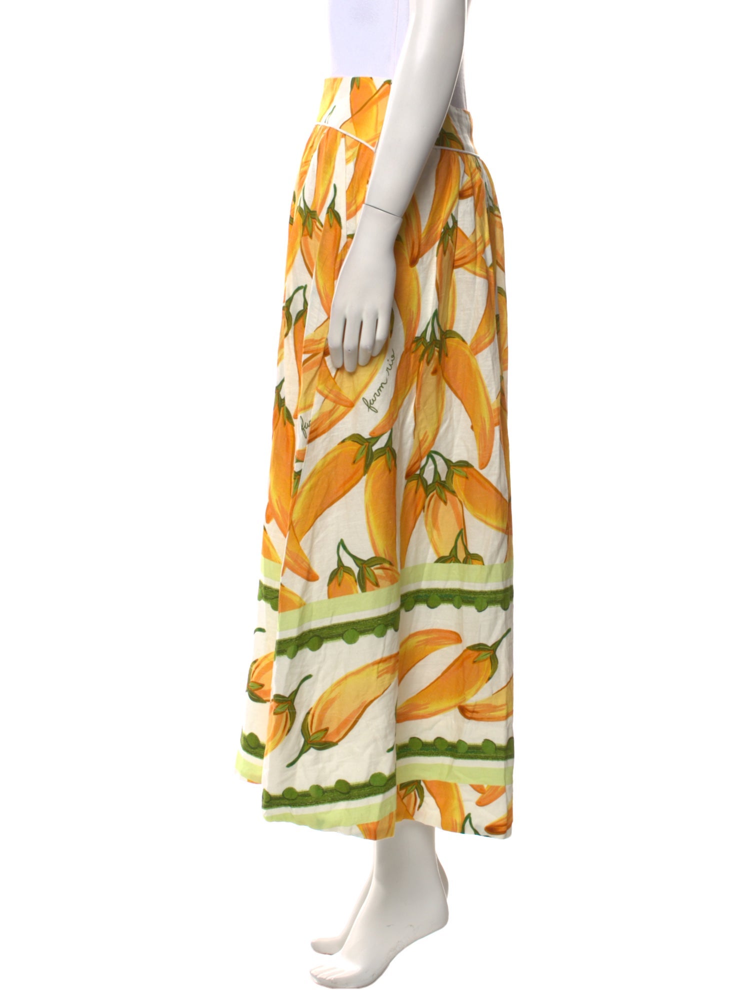 Farm Rio Linen Midi Length Skirt w/ Tags