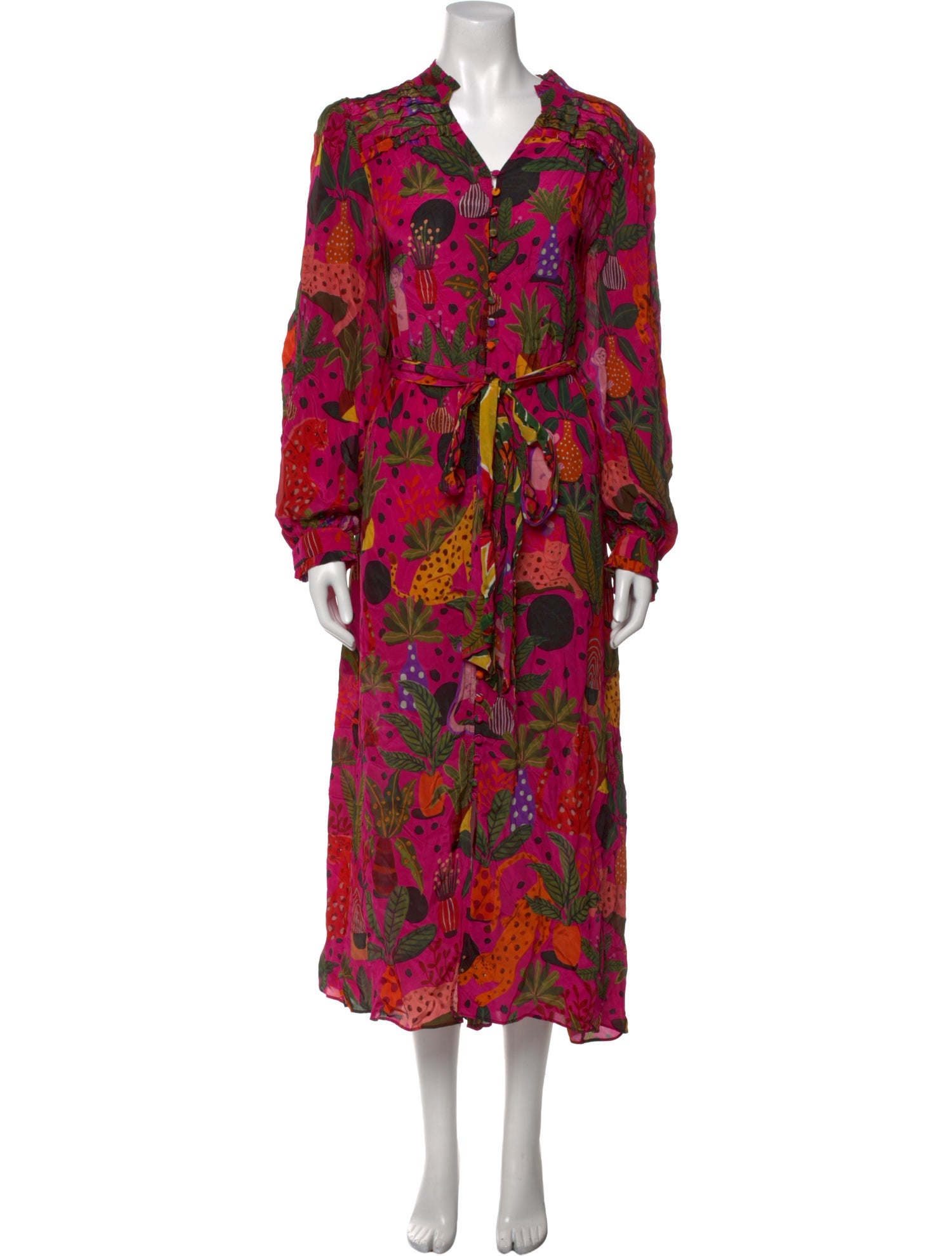 Farm Rio Floral Print Long Dress