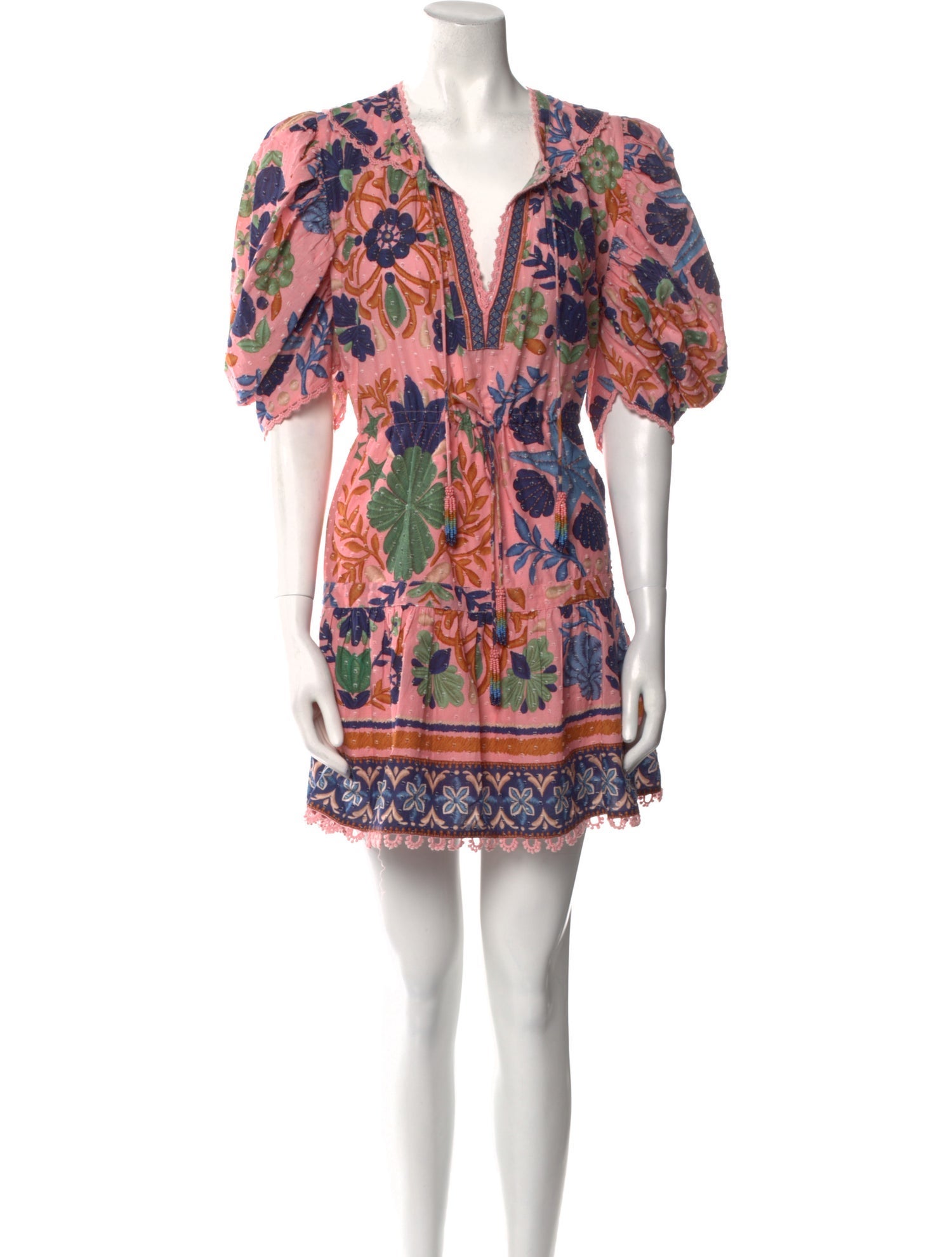 Farm Rio Floral Print Mini Dress