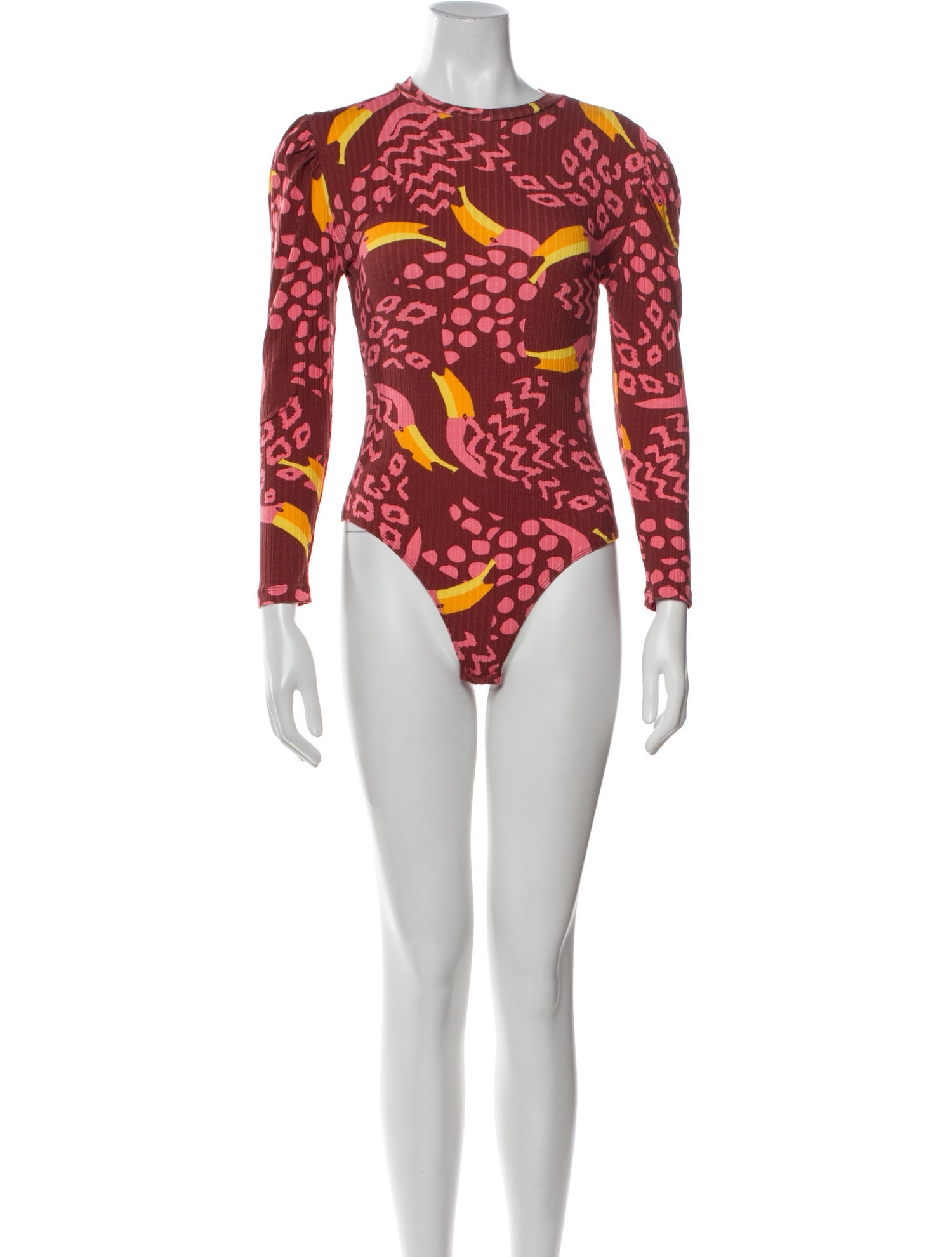Farm Rio Printed Crew Neck Bodysuit