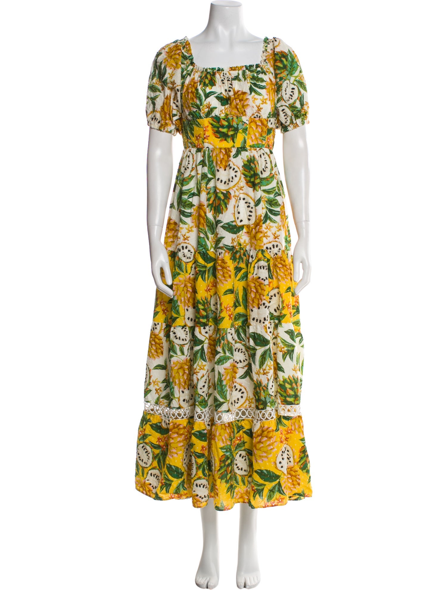 Farm Rio Floral Print Long Dress