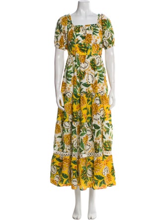 Farm Rio Floral Print Long Dress