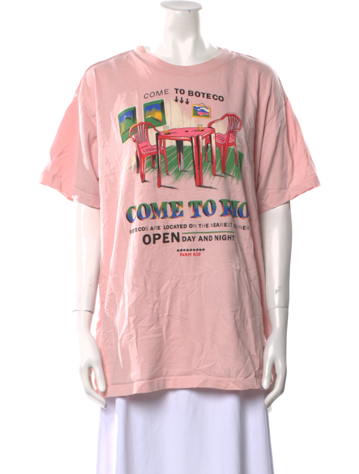 Farm Rio Graphic Print Crew Neck T-Shirt