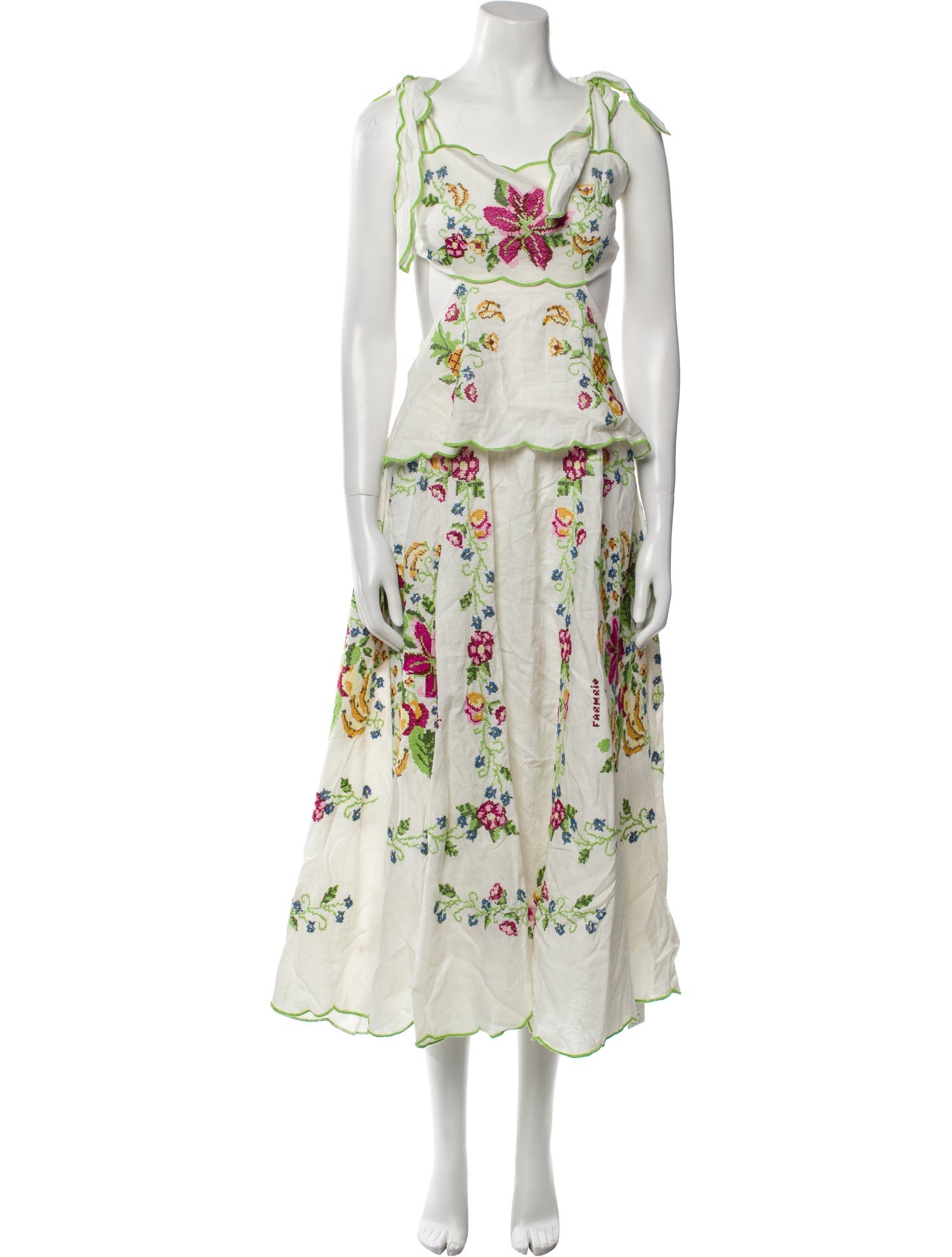 Farm Rio Floral Print Long Dress
