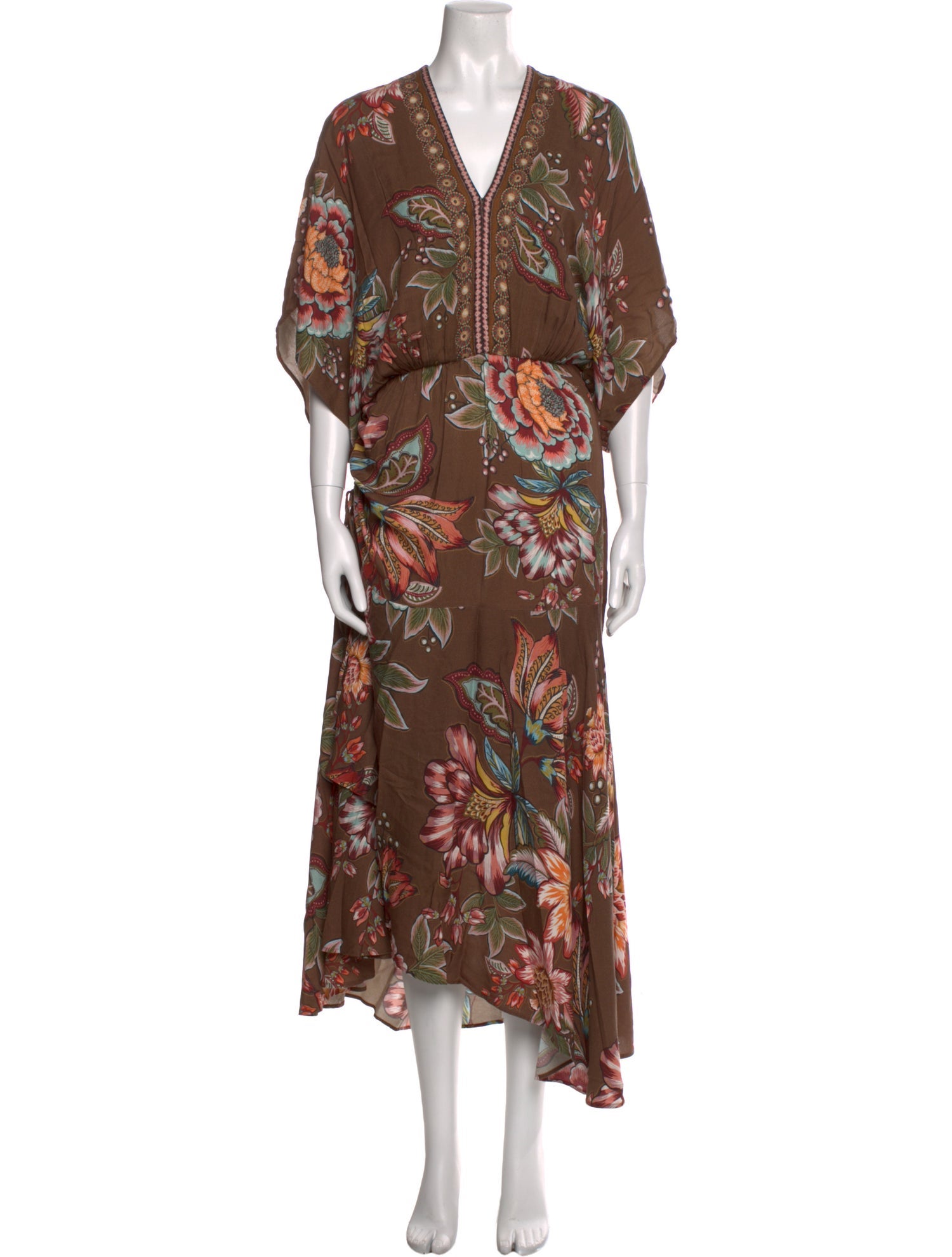 Farm Rio Floral Print Long Dress