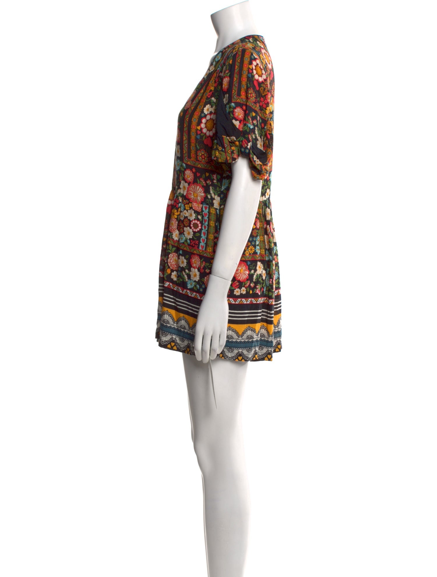 Farm Rio Printed V-Neck Romper