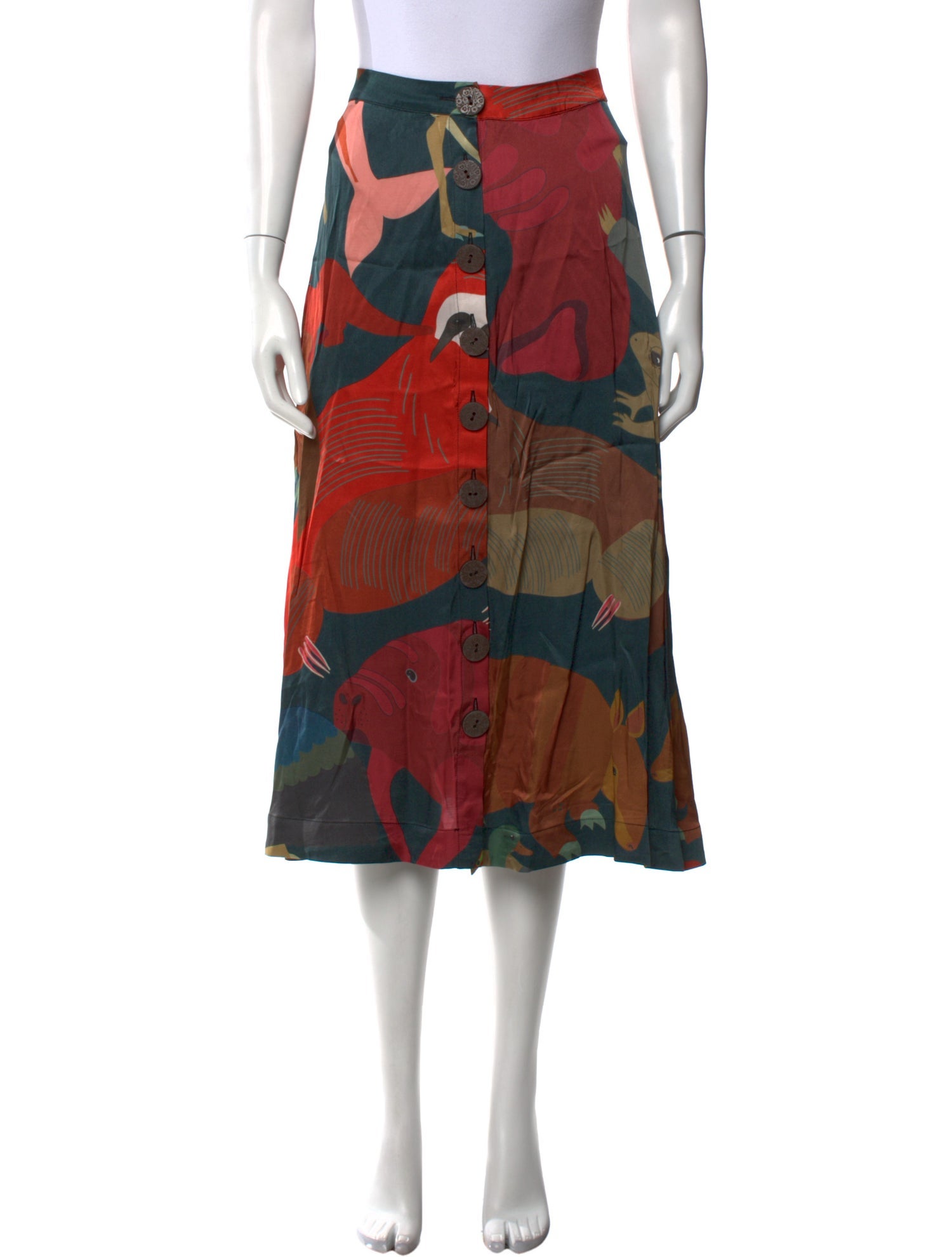 Farm Rio Printed Midi Length Skirt w/ Tags