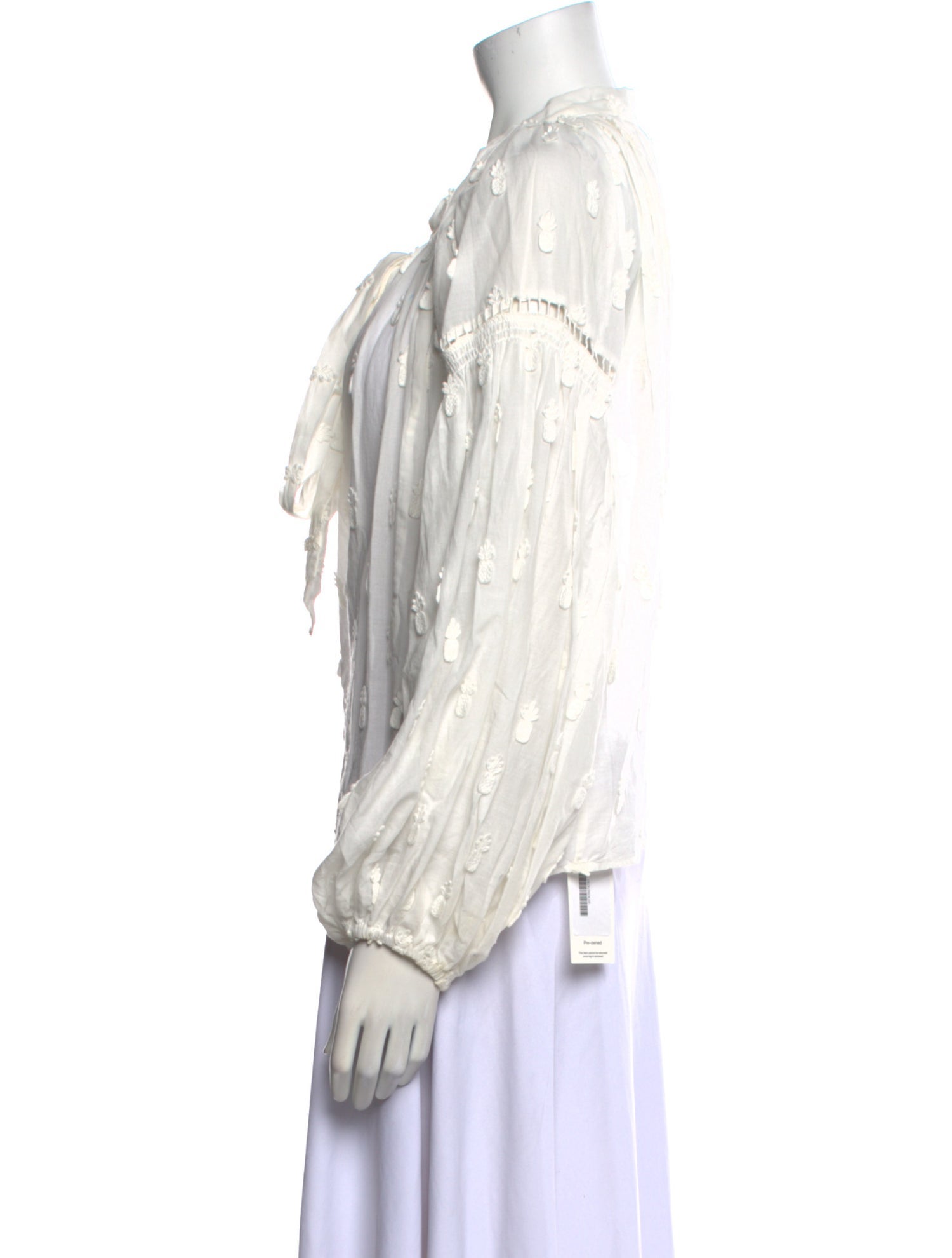 Farm Rio Printed Tie Neck Blouse