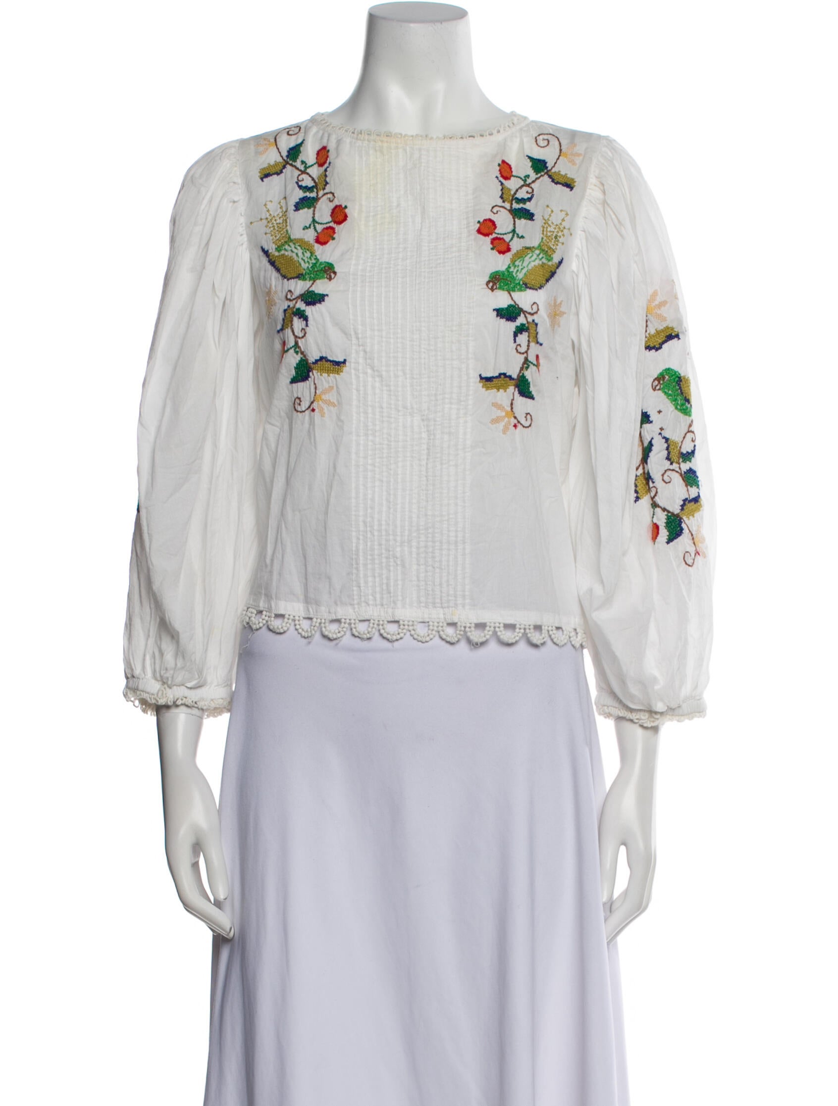 Farm Rio Printed Bateau Neckline Crop Top