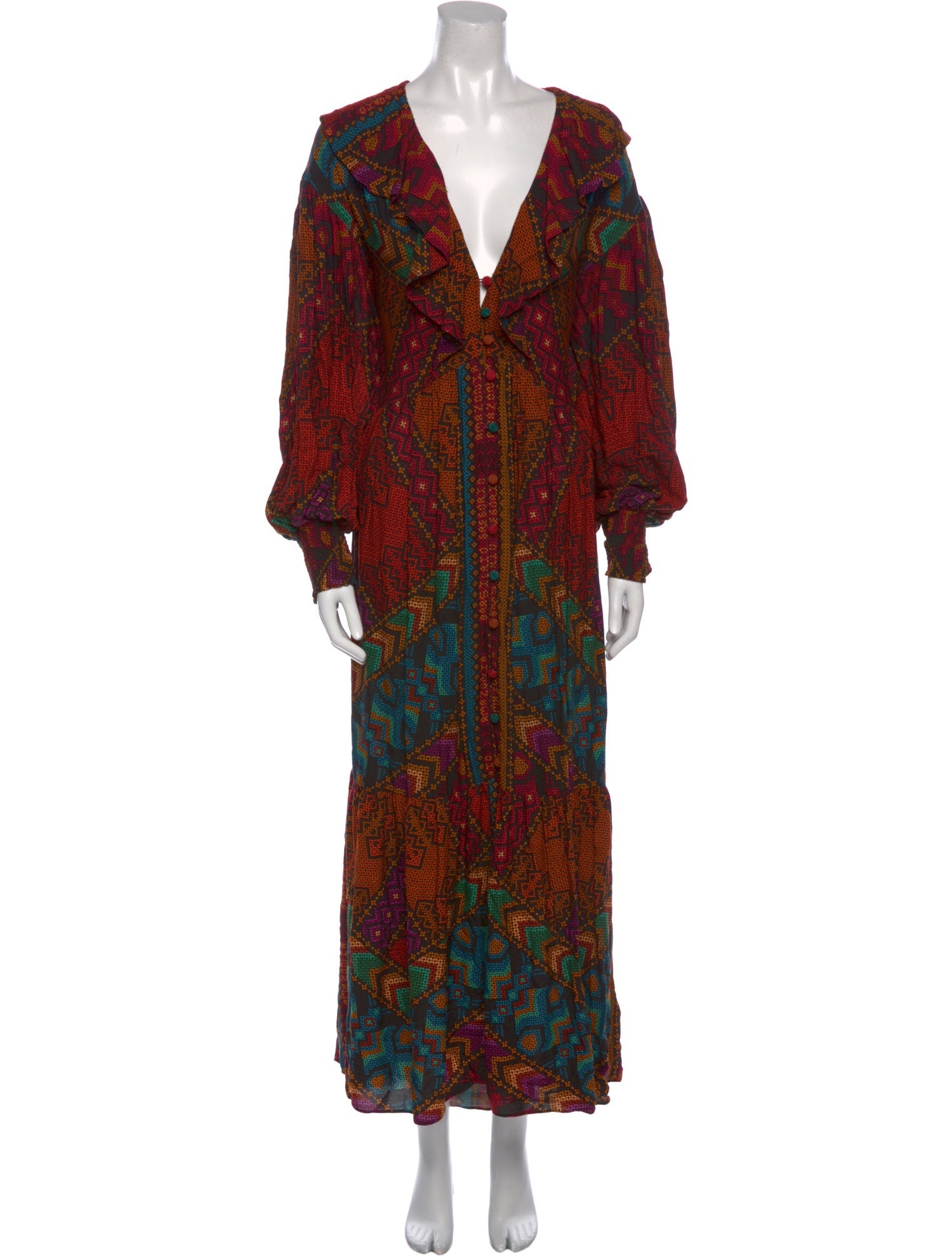 Farm Rio Printed Long Dress