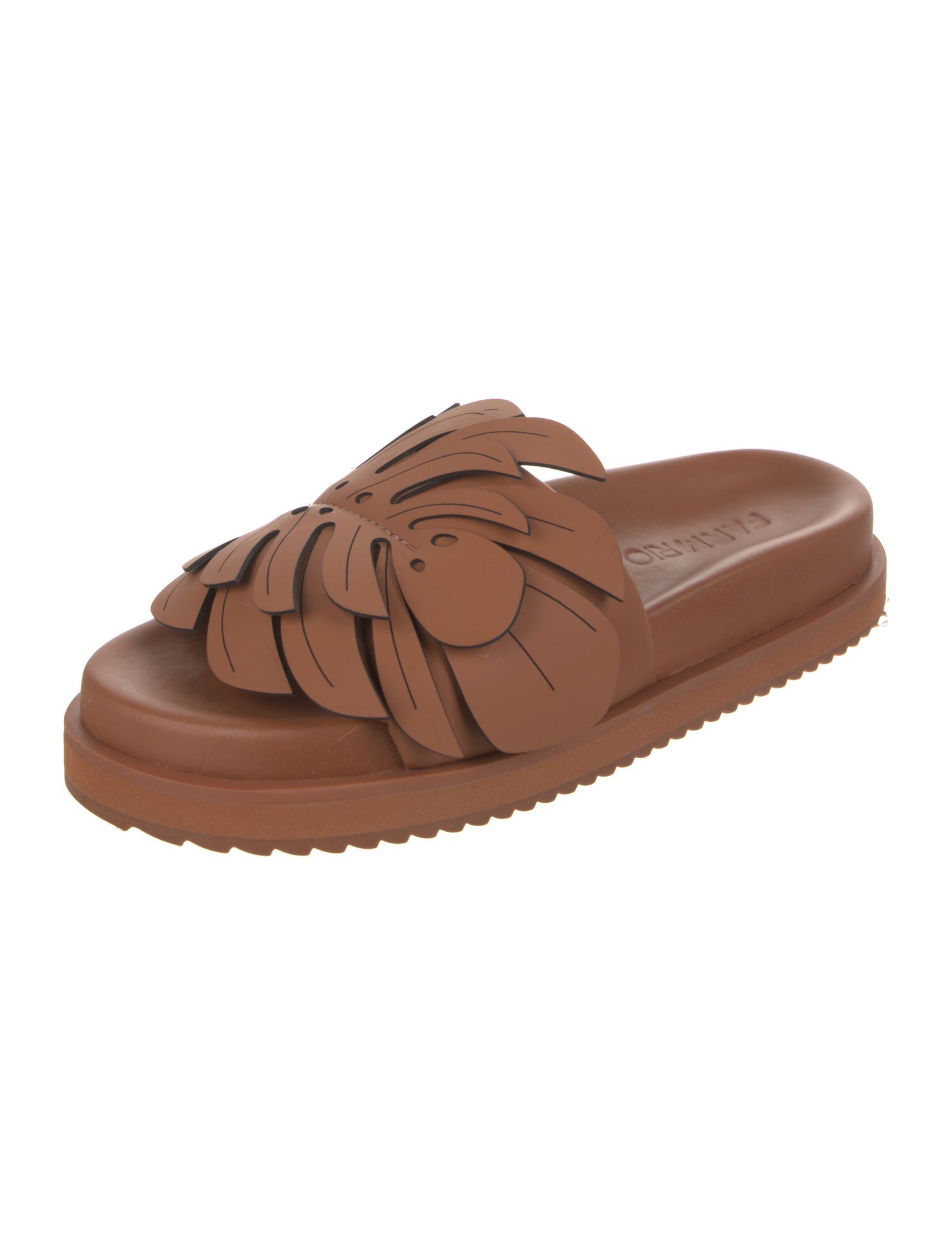 Farm Rio Leather Cutout Accent Slides