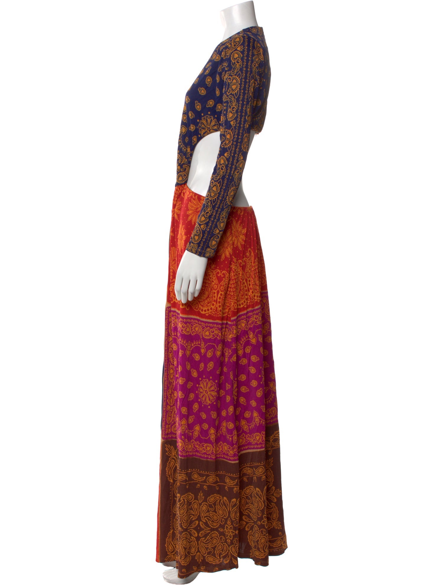 Farm Rio Paisley Print Long Dress w/ Tags