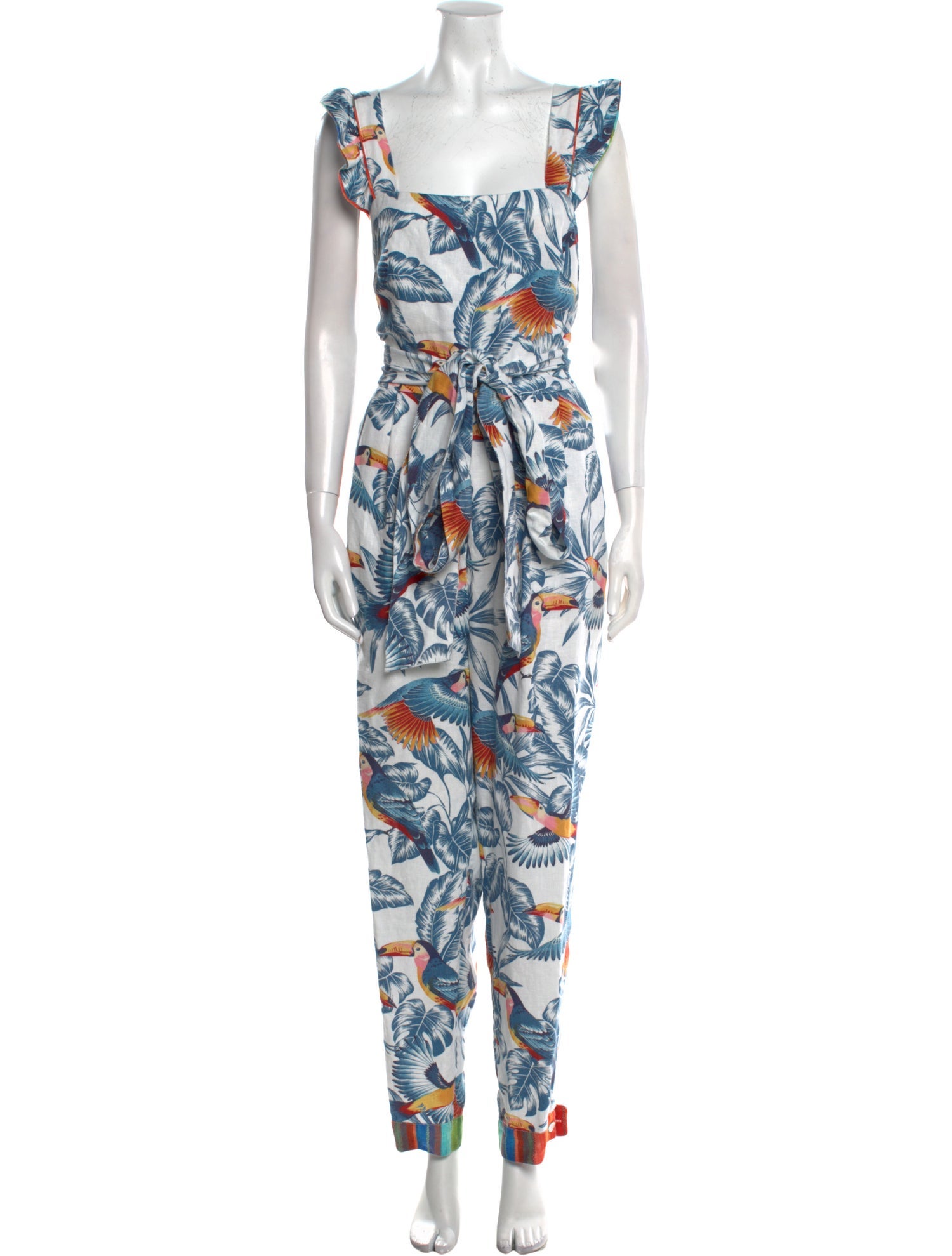 Farm Rio Linen Printed Jumpsuit