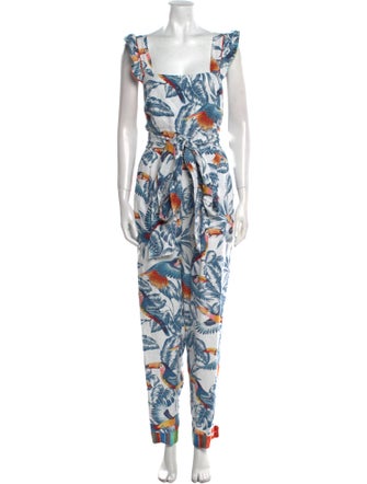Farm Rio Linen Printed Jumpsuit