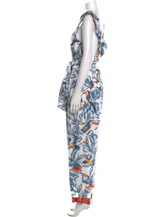 Farm Rio Linen Printed Jumpsuit